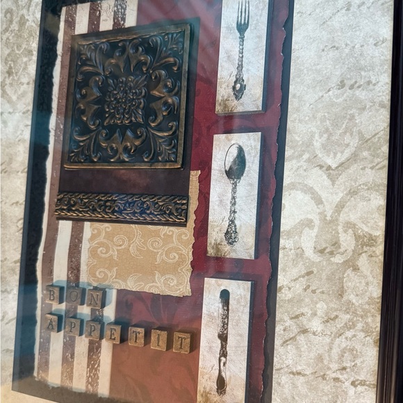 John Hopper Wall Art-Set of 2, 11X14 Burgundy & Cream - Picture 6 of 12